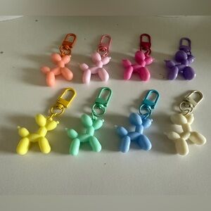 Colorful Balloon Dog Keychains